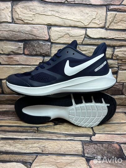 Кроссовки nike air zoom structure navy сетка