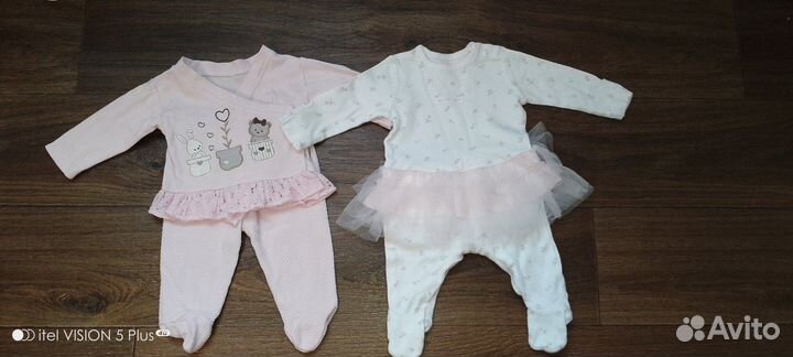 Детские вещи пакетом на девочку от0 до6 m
