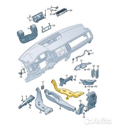 Воздуховод правый Skoda Karoq djka 2021