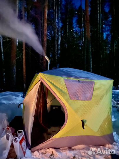 Аренда палатки с печкой Баня походная