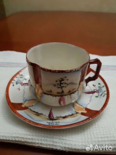 Старинная фарфоровая чайная пара 1920г