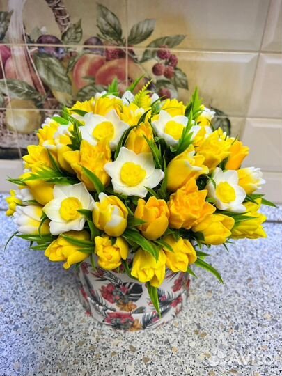 Композиции цветов из мыла ручной работы