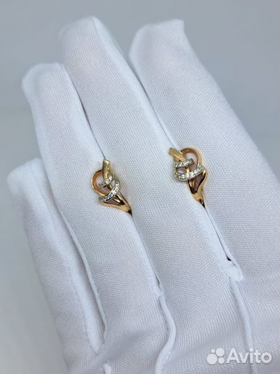 Серьги с фианитами