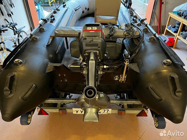 Лодка надувная хантер 420 нднд с мот yamaha 9.9