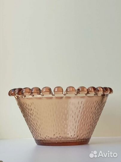 Ваза розалиновое Карамельное Стекло времён СССР