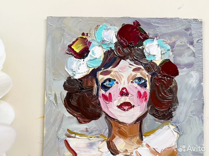 Картина маслом Пьеро Девочка Портрет