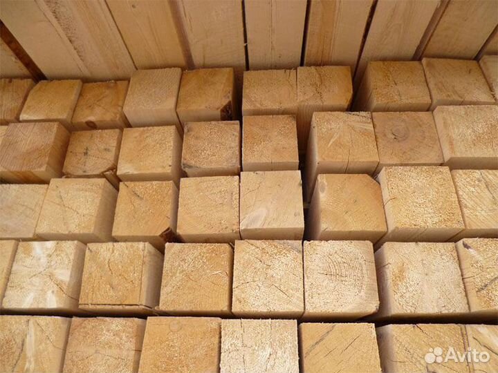 Брус обрезной 100x100x6000 сорт 1, сосна, ту