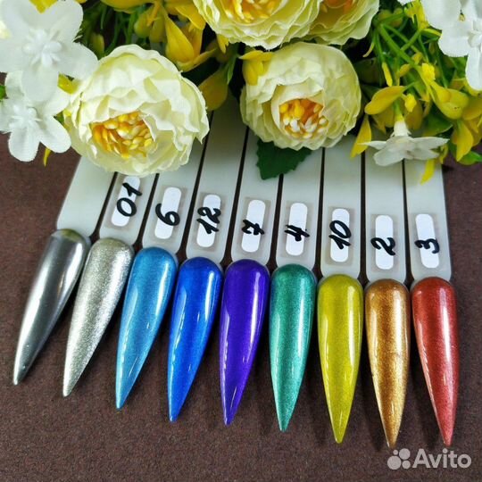 Шикарная втирка для дизайна ногтей