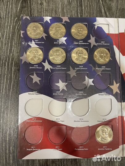 Коллекция монет президенты США