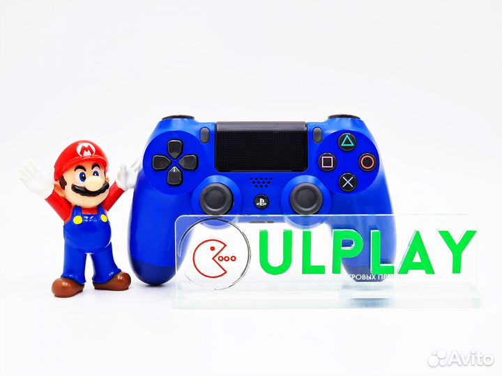 Синий оригинальный джойстик PS4 V2 CUH-ZCT2E