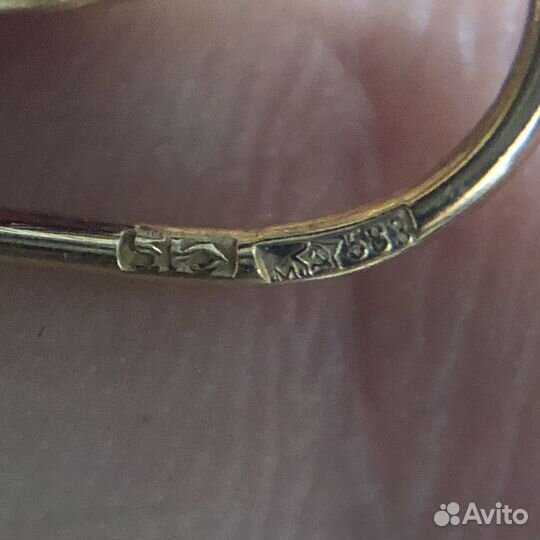 Золотые серьги 583 аметист