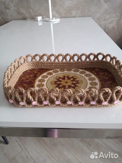 Ваза под печенье, хлеб плетеная