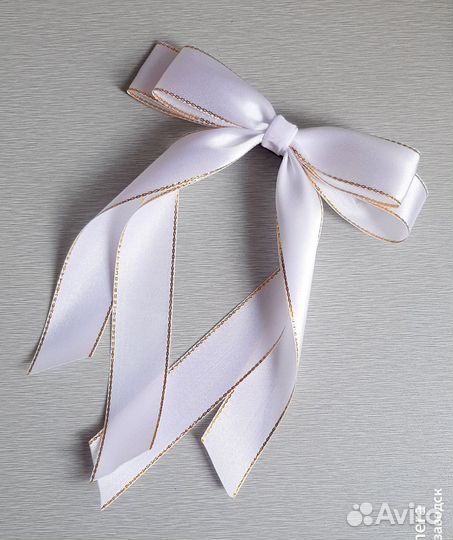 Бант заколка ручной работы