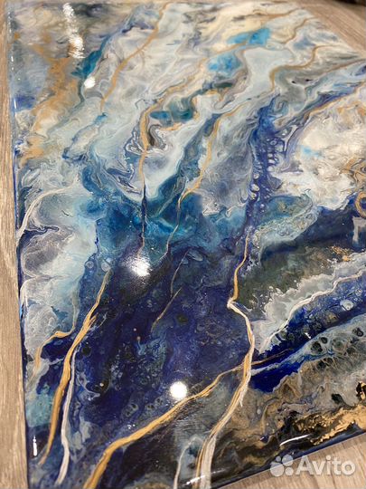 Интерьерная картина из эпоксидной смолы 40х30