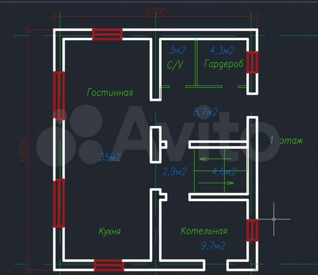 Дом 150 м² на участке 6 сот.