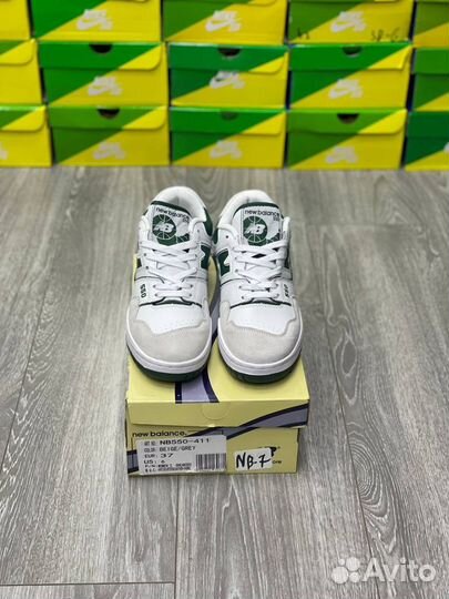 Кроссовки New Balance 550 White Green (36-45)