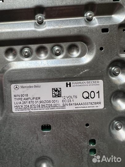 Усилитель музыки mercedes GL 164 ML 164 AMG