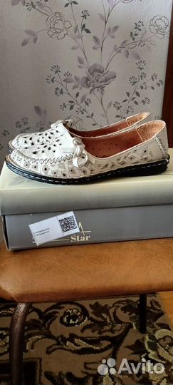Мокасины женские 34 размер Турция. Натур. кожа