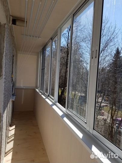 Лоджия,Балкон,Терраса, Окна, остекление под ключ