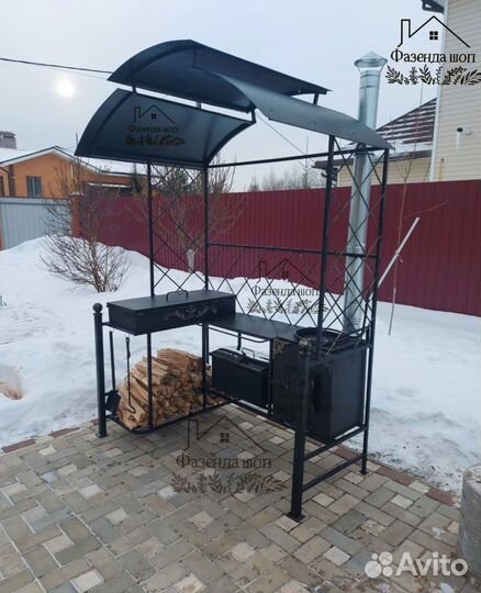 Мангал с крышей