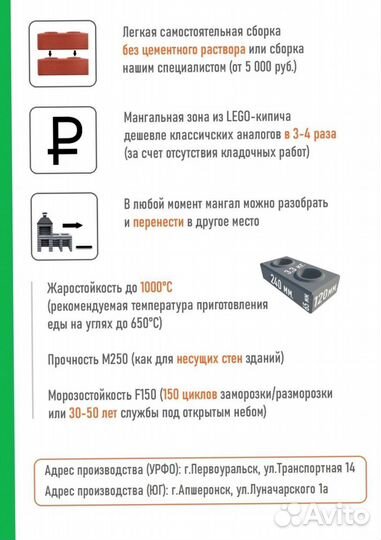 Мангал из лего кирпича