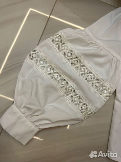 Блузка школьная рубашка 134