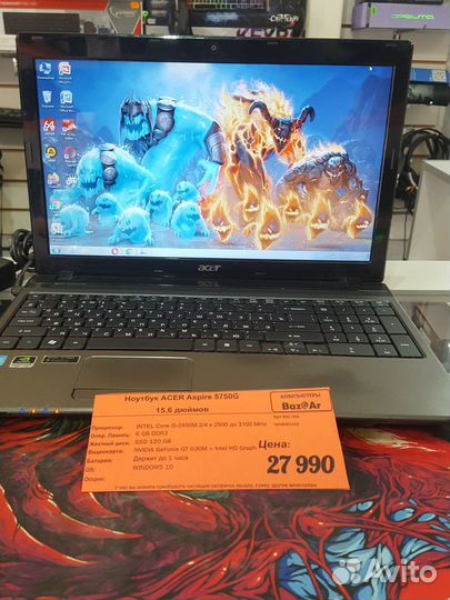 Отличный ноутбук Acer Aspire для игр и учебы