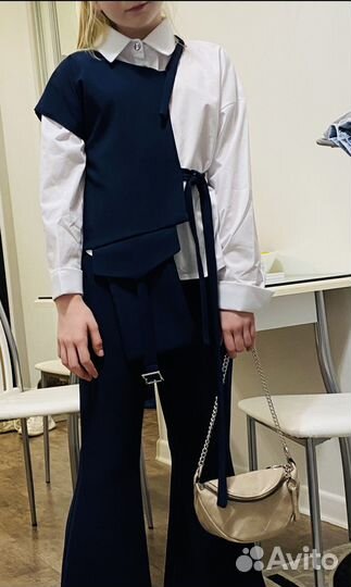 Жилет школьный синий 152