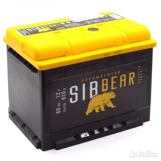 Автомобильный аккумулятор sibbear LB 62 Ач о.п