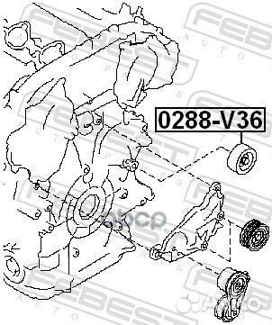 Ролик nissan fuga Y50 09- обводной