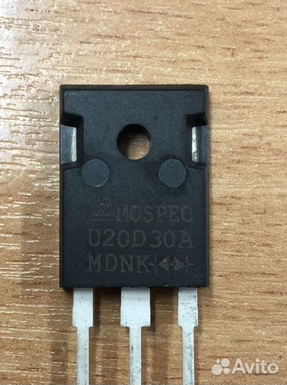 Mospec U20D30A Ультрабыстрый диод, 200 В, 300 А