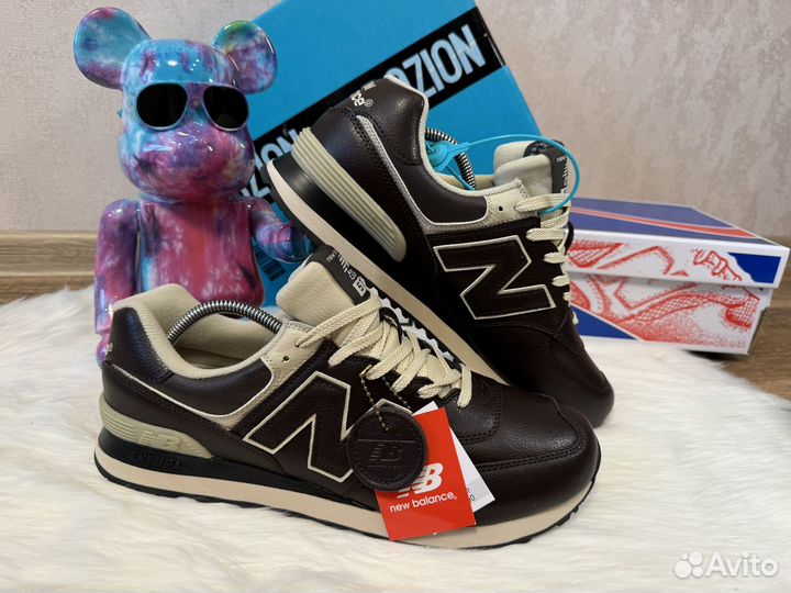 Р47 New Balance 574 Classic кожаные кроссовки