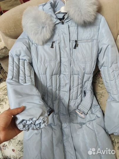 Пуховик зимний длинный женский