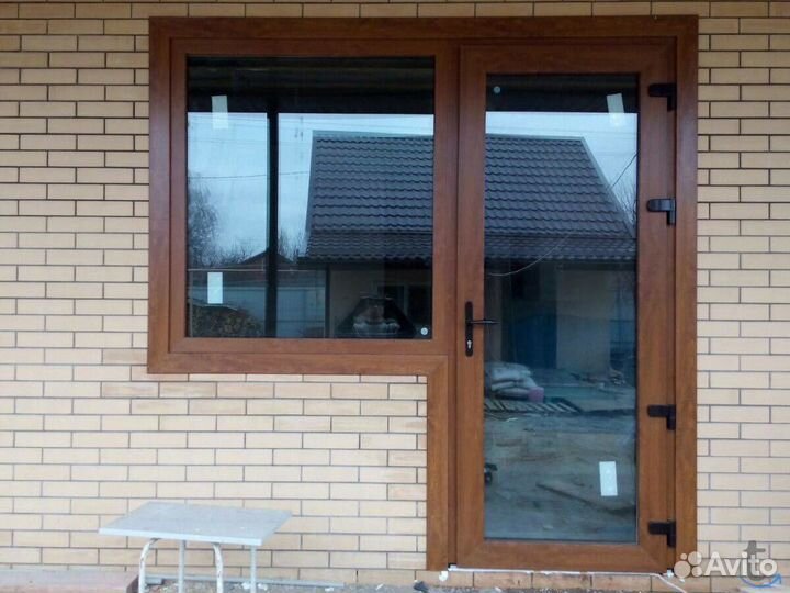 Двери пластиковые окна коричневые