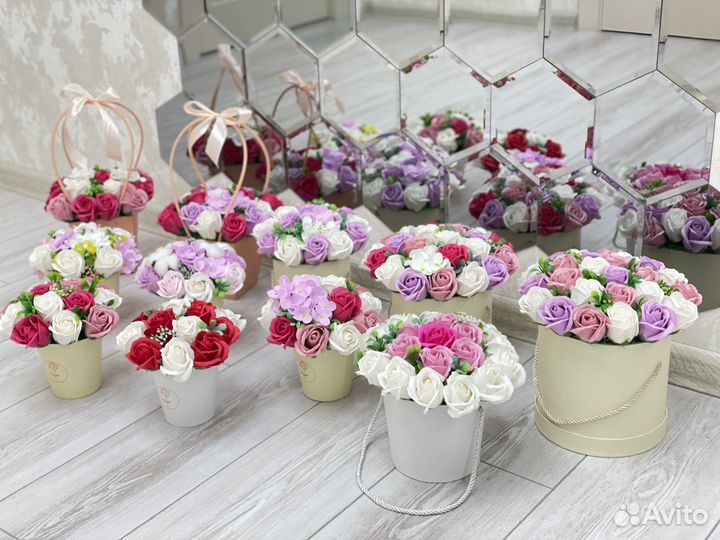 Букет из мыльных роз