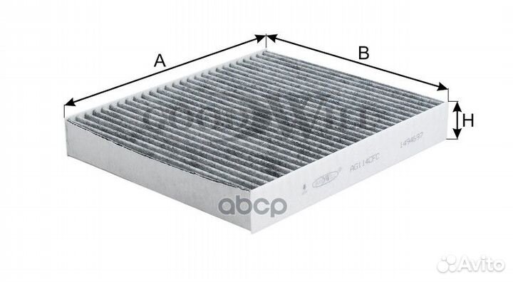 Фильтр салона угольный AG114CFC AG114CFC Goodwill