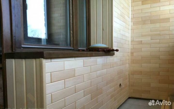 Обшивка балкона из липы