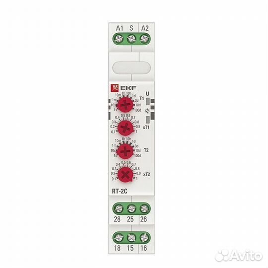 Реле времени RT-2C 12-240В 2 регулир. порога времени 2 исп. конт. PROxima EKF rt-2c-12-240