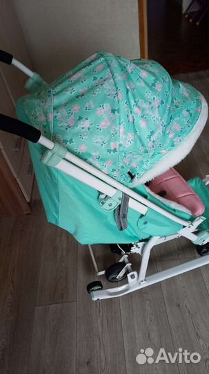 Детские санки коляска с колесами