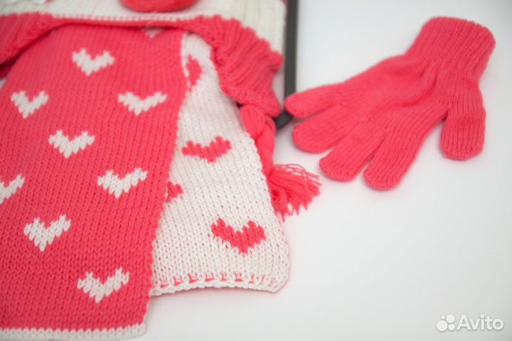 Комплект шапка, шарф, перчатки