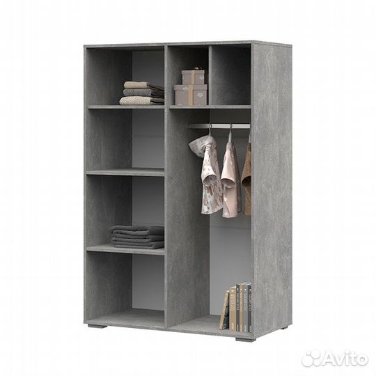 Денвер шк-03 Шкаф ателье светлый и белый