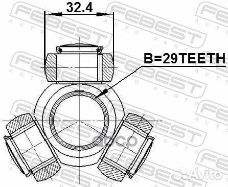 Трипоид mitsubishi outlander CU# 2002-2006 0416