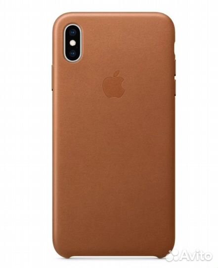 Кожаный чехол на iPhone X/XS Коричневый