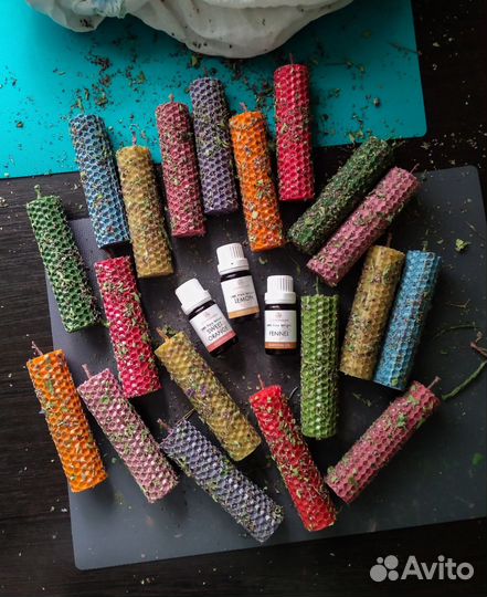 Свечи ручной работы с травами