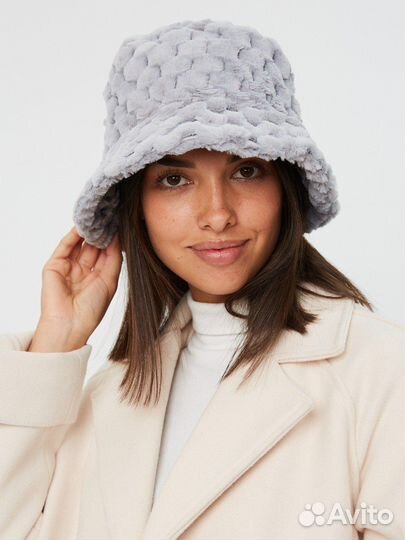 Зимняя панама женская серая 56-58р