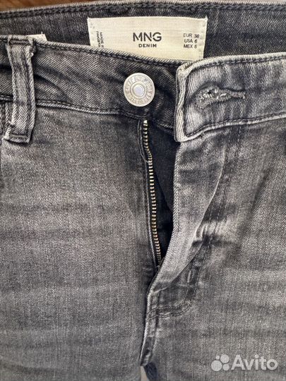Джинсы серые скинни Mango 38 EUR