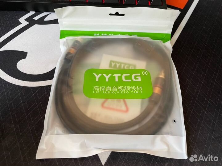 Сабвуферный кабель yytcg 1 метр (RCA-RCA, Новый)