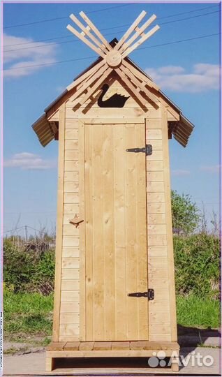 Дачный туалет деревянный с установкой OZF