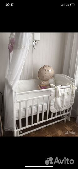 Бортики в детскую кроватку для девочки