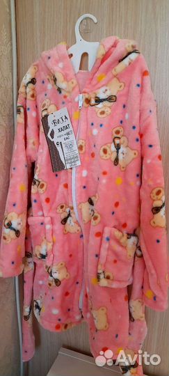 Халат новый из велсофта на р.92-98